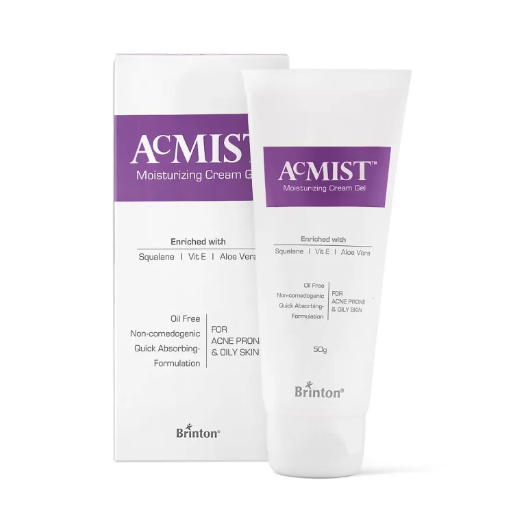Brinton AcMist Vitamin E & Aloe Vera Based Moisturizing Cream Gel | For Acne-Prone and Oily Skin