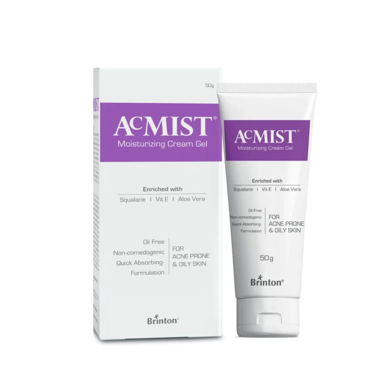 Brinton AcMist Vitamin E & Aloe Vera Based Moisturizing Cream Gel | For Acne-Prone and Oily Skin