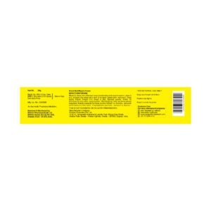 Krack Heel Repair Cream back label showing net weight, batch/MRP details, direction for use, and manufacturer information