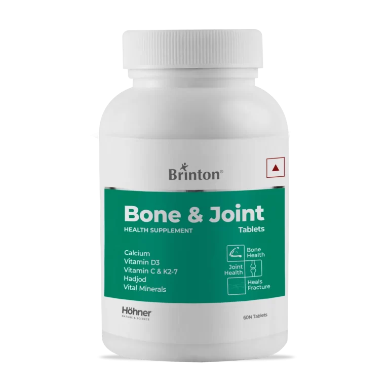 Brinton Bone & Joint with Calcium 1000 mg, Vitamin D3 & K2-7, Hadjod, and Minerals | For Men & Women
