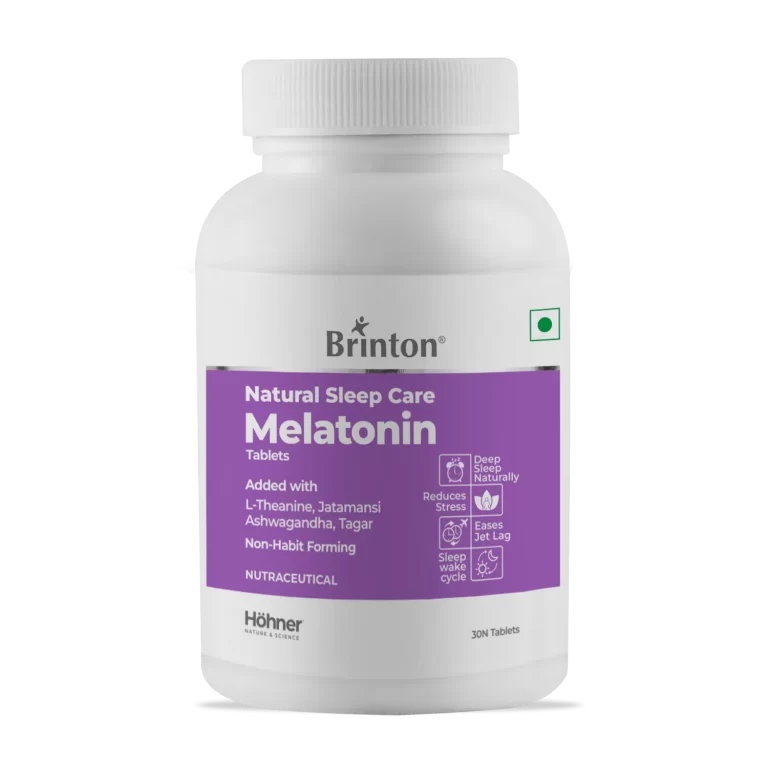 Brinton Natural Sleep Care Melatonin with Calming Phyto-actives | For Improved Sleep Cycle & Stress Relief | For Men & Women