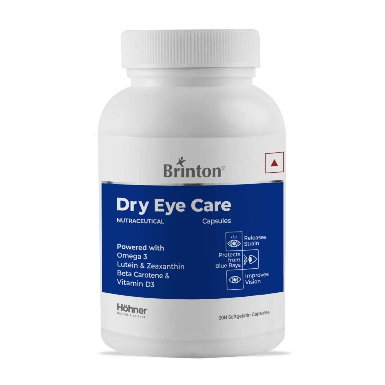 Brinton Dry Eye Care with Omega 3, Lutein, Zeaxanthin, Beta Carotene | For Men & Women