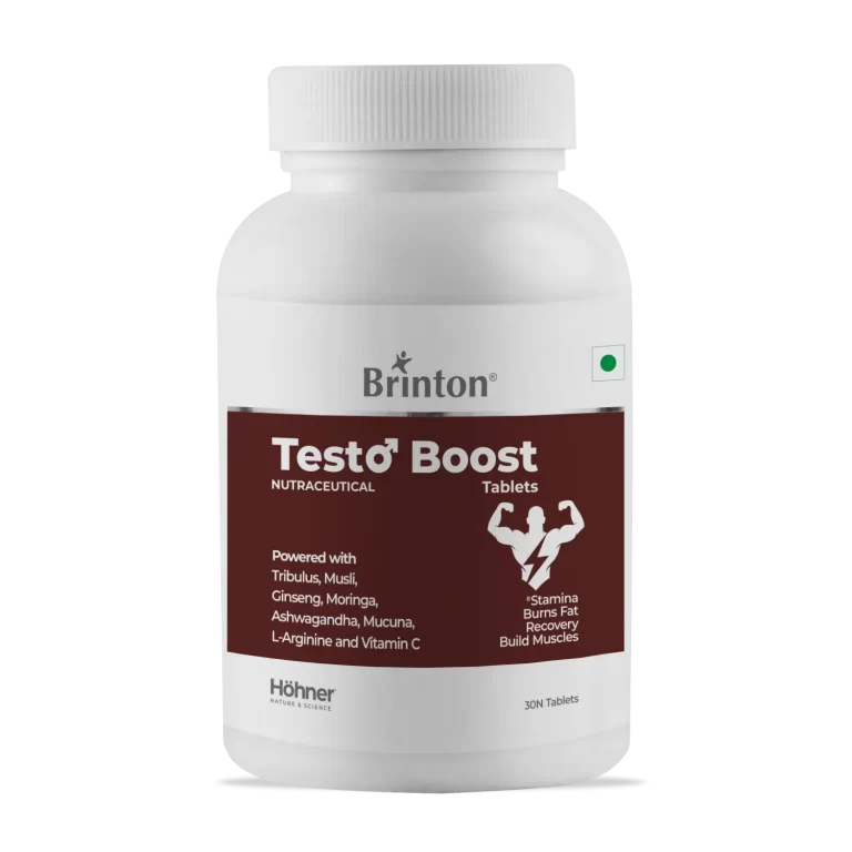 Brinton Testo Boost Tablet Powered with Tribulus, Musli, Ginseng, Moringa, Ashwandha, Mucuna, L-Arginine and Vitamin C