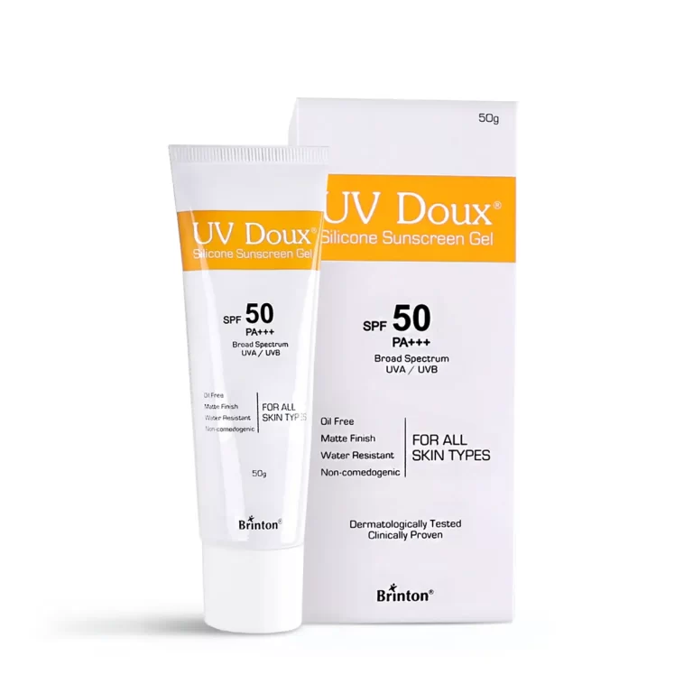 Brinton UV Doux Silicone Sunscreen Gel with SPF 50 PA +++ | Broad Spectrum Sunscreen | Matte Finish, Water Resistant, Non-Comedogenic Formula