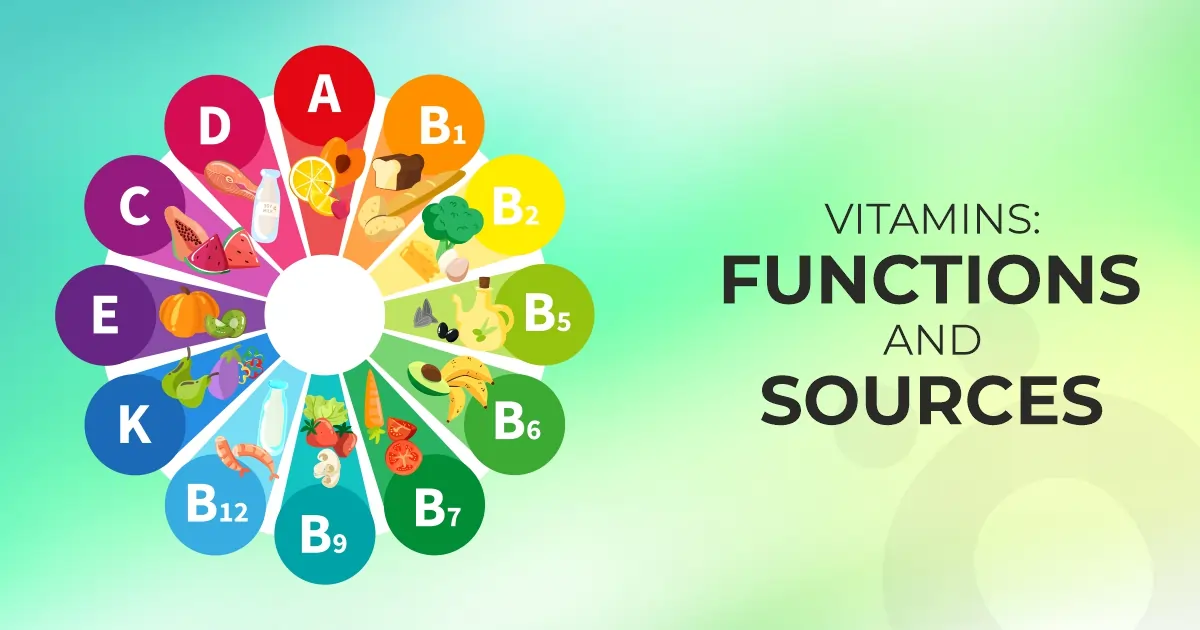 Vitamins – Functions and Sources