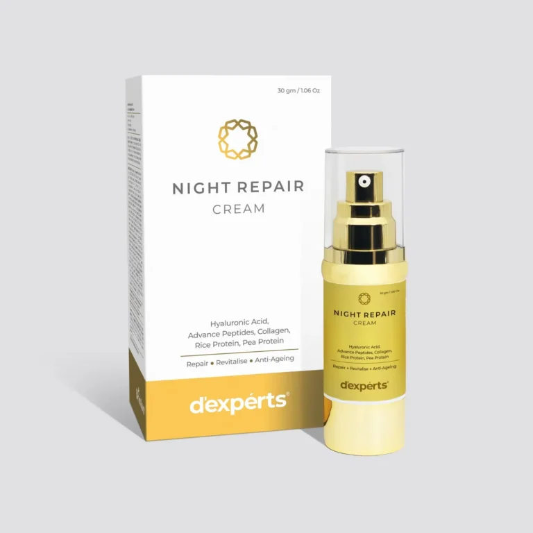 Brinton d’experts Night Repair Cream with Hyaluronic Acid, Collagen, Peptides, Rice & Pea Protein | For Men & Women