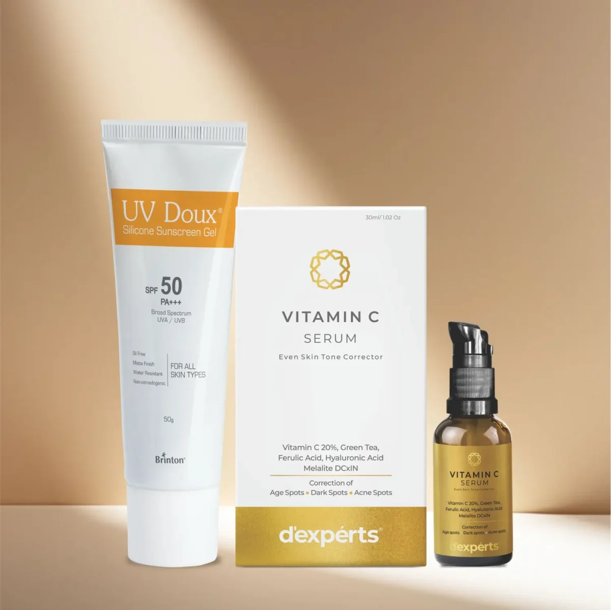 UV Doux Sunscreen Gel + Vit C serum