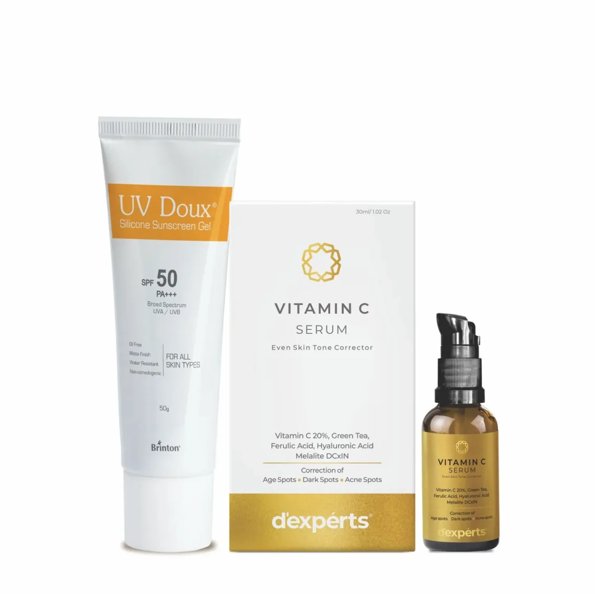 UV Doux Sunscreen Gel + Vit C serum