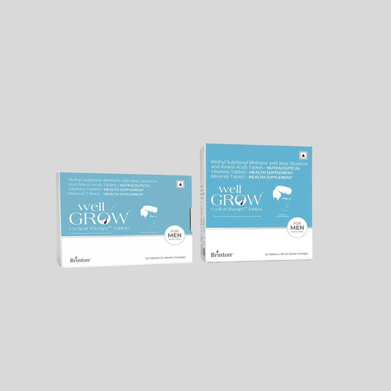 Wellgrow Hair Growth Tablets for Men | Supports Hair Strength & Reduces Hair Fall | With Essential Vitamins & Minerals | 32 Tablets x 3N